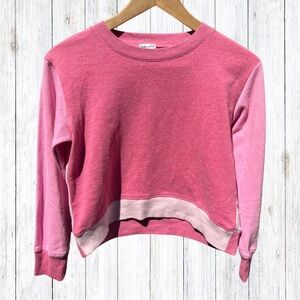 Splendid girls color block pink sweatshirt. Size 10 back to school